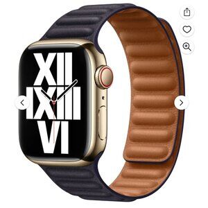 New in Box Apple Watch Leather Link Bank, Color Ink